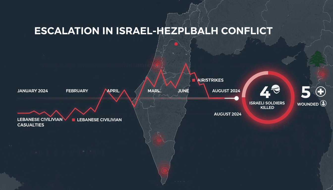 Israeli soldiers and Hezbollah fighters in conflict zone