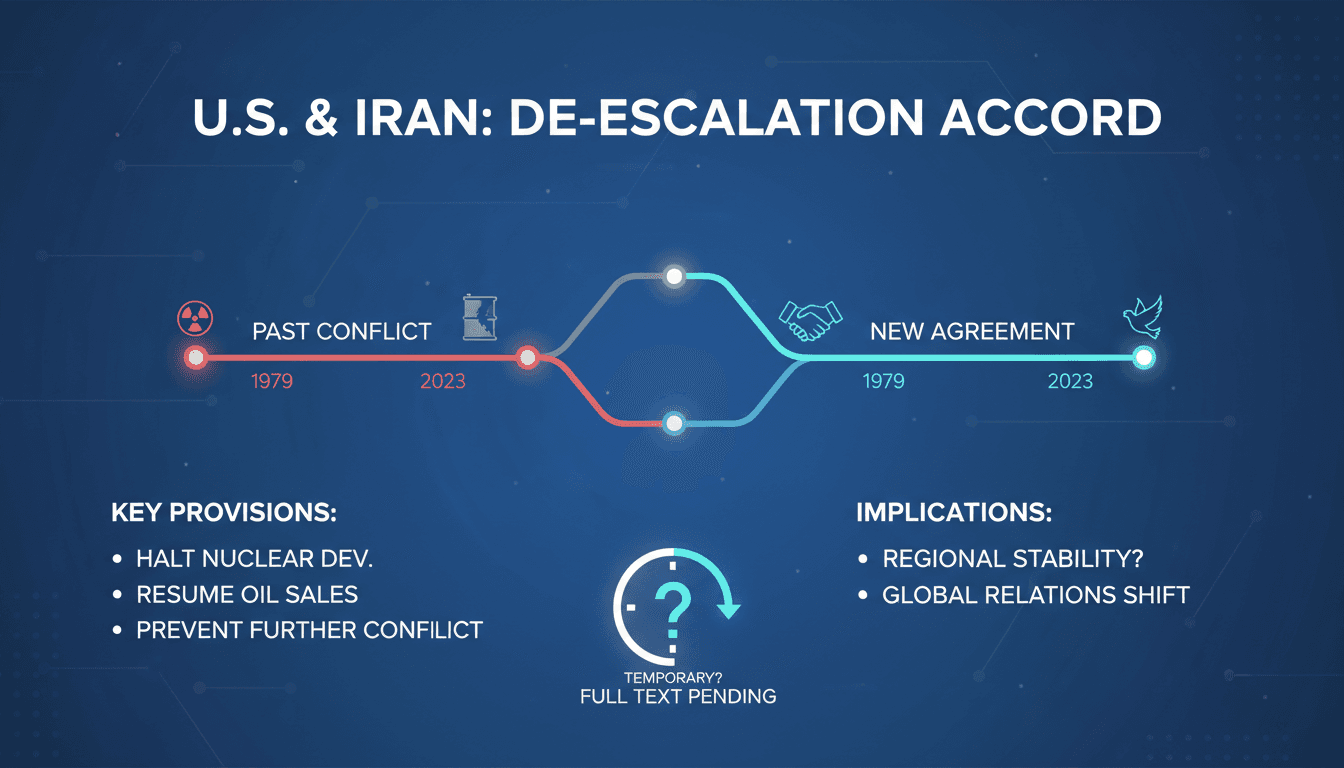 United States and Iran Sign Temporary Agreement to De-escalate Conflict