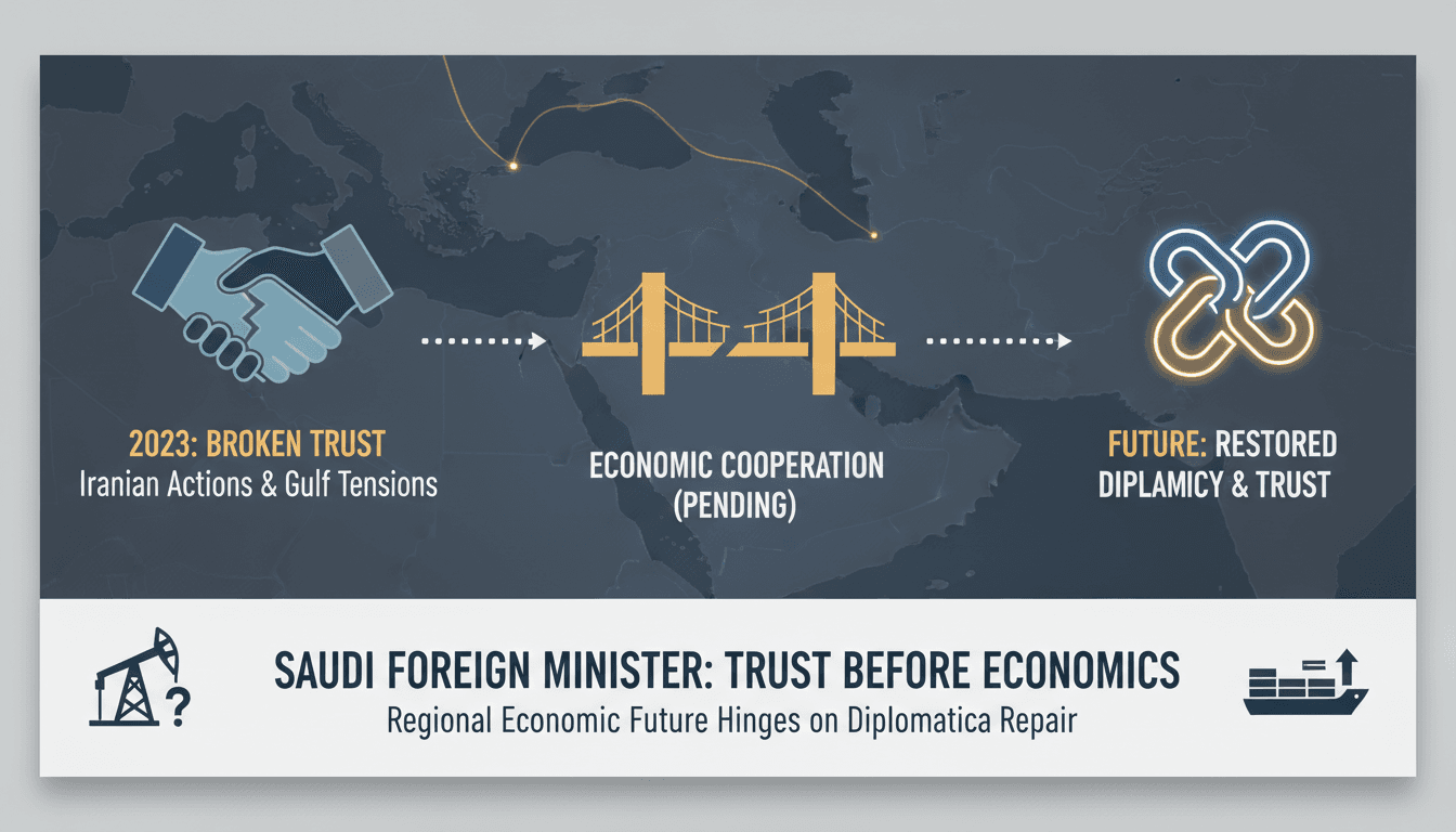 Saudi Foreign Minister Calls for Rebuilding Trust with Iran Before Economic Cooperation