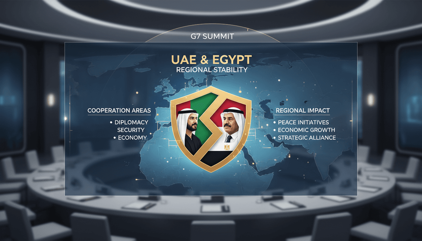 UAE and Egypt leaders discuss regional stability at G7 summit