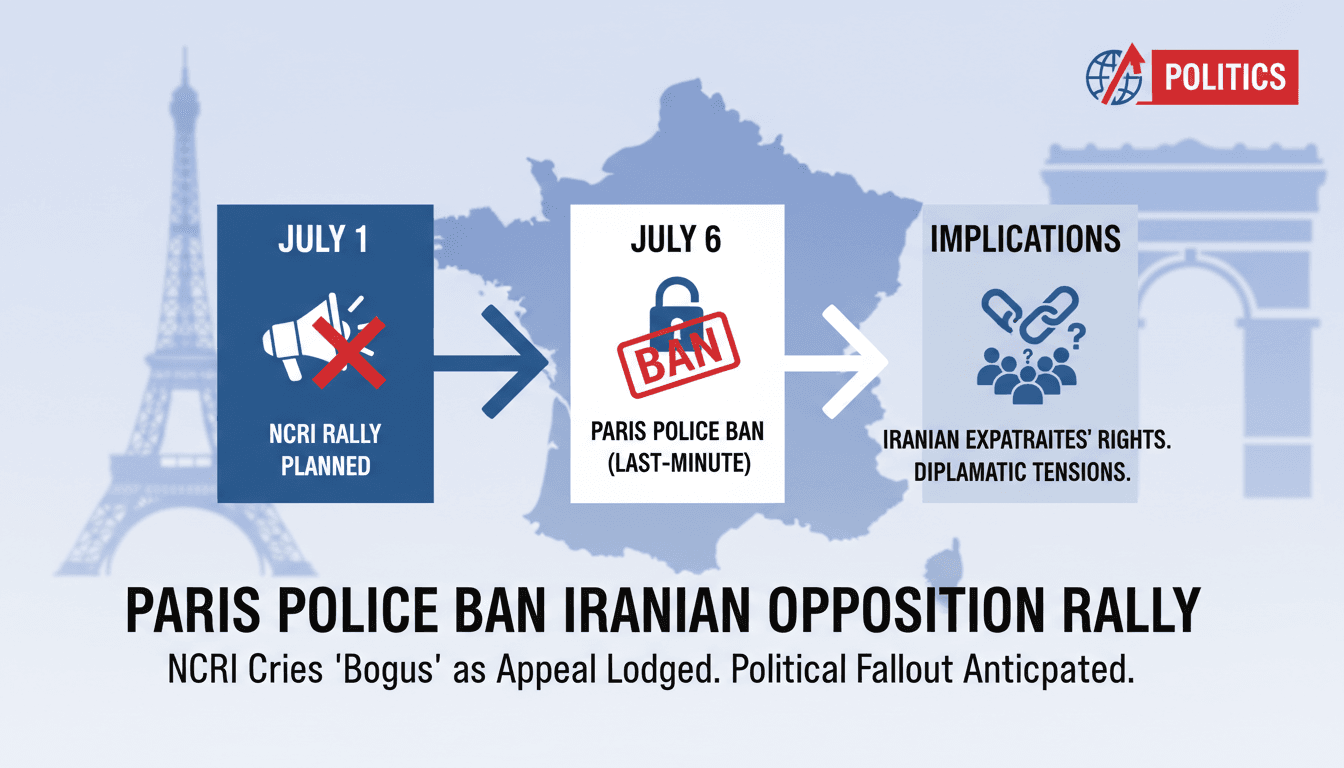 Protesters at a previous NCRI rally in Paris against the Iranian regime.