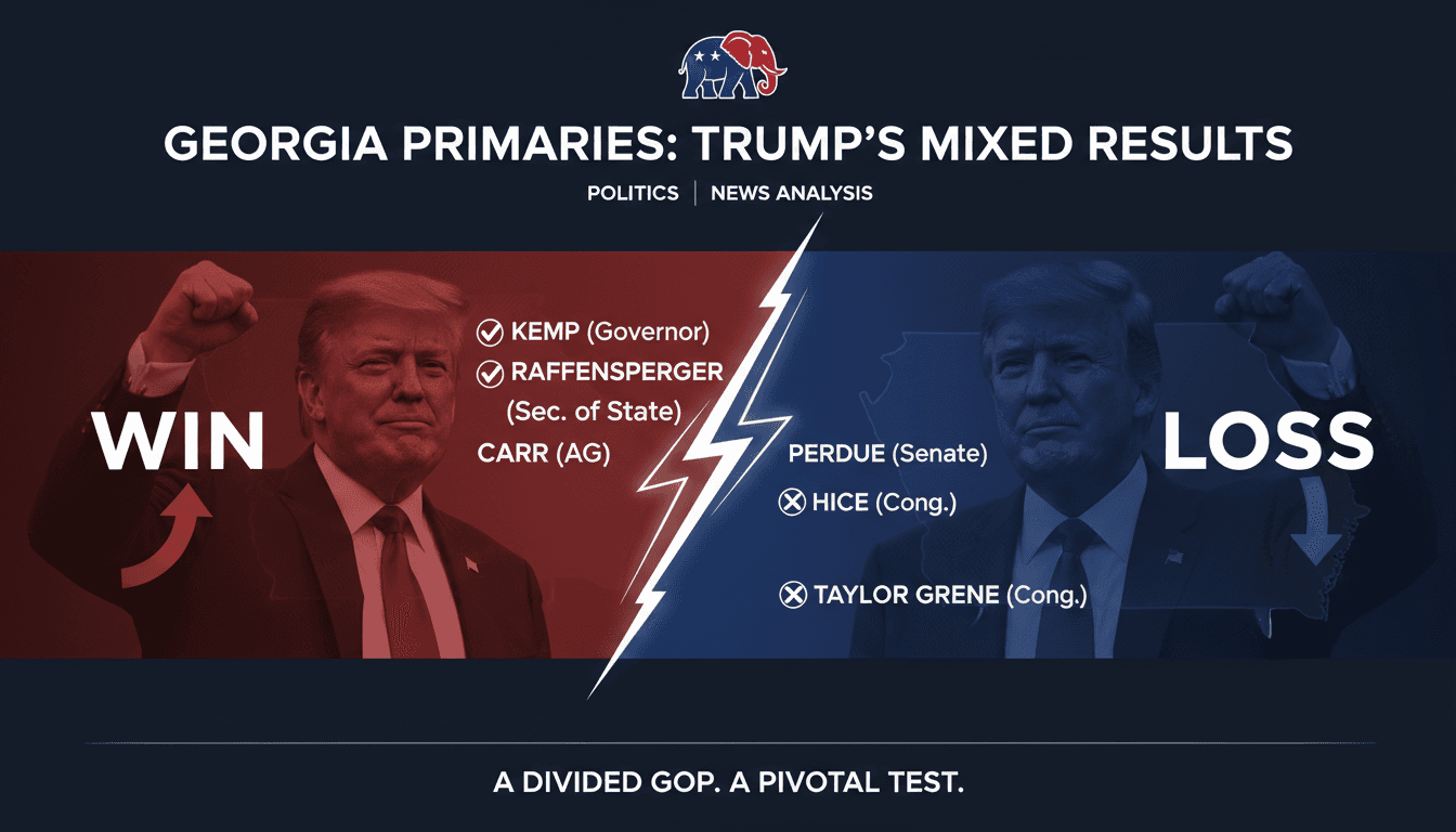 Trump-backed candidates show mixed results in Georgia primaries