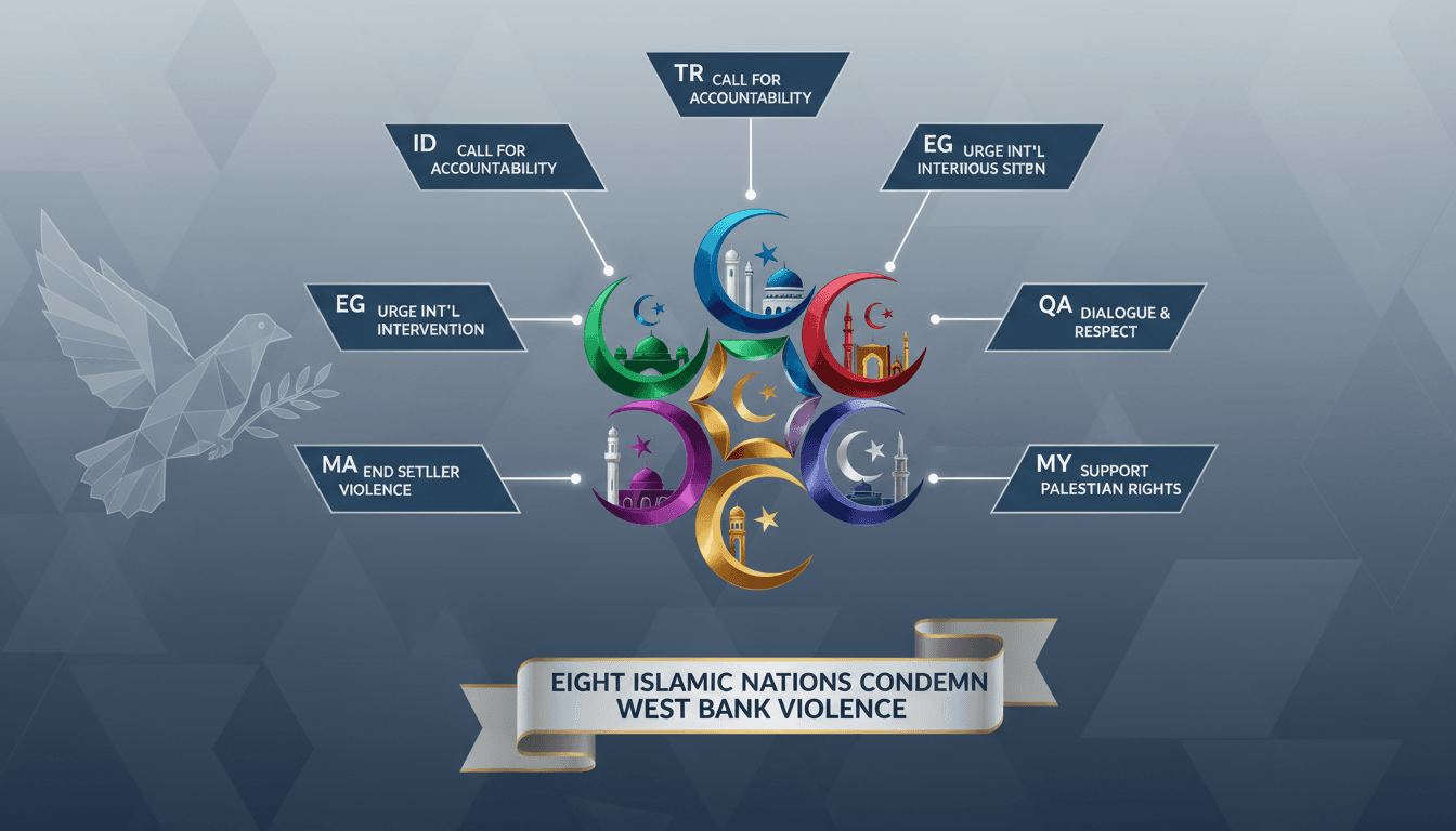 Eight Islamic nations condemn violence against Palestinians in the West Bank