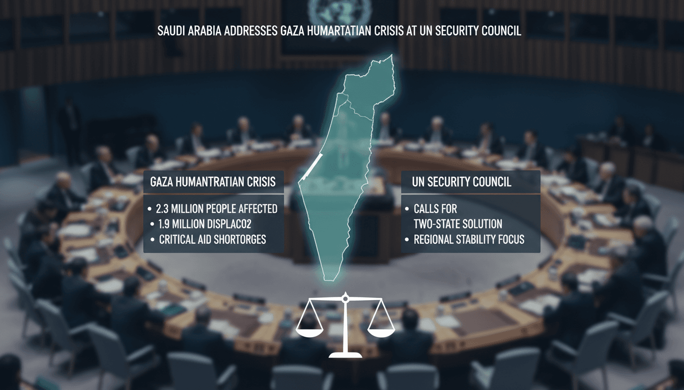 Saudi Arabia's statement at the UN Security Council on Gaza's humanitarian crisis