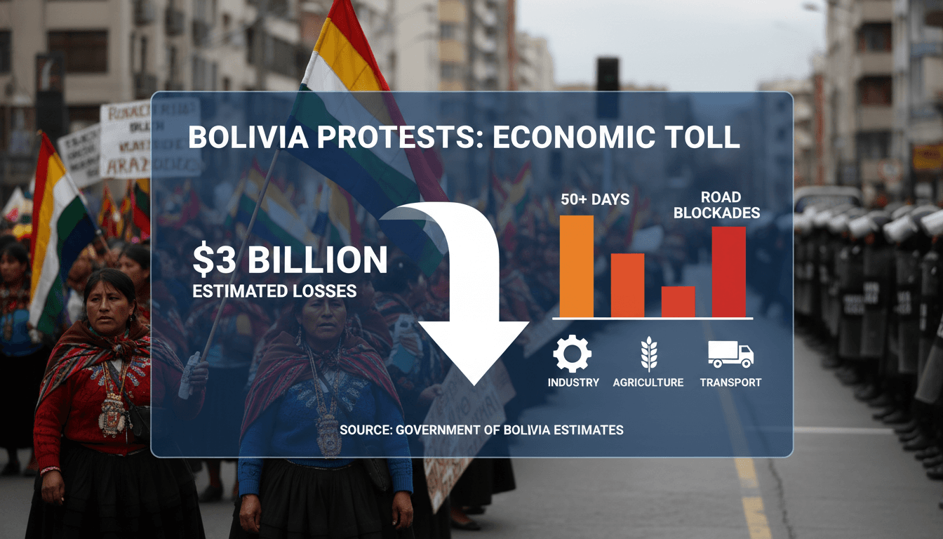Protesters in Bolivia demonstrating against austerity measures