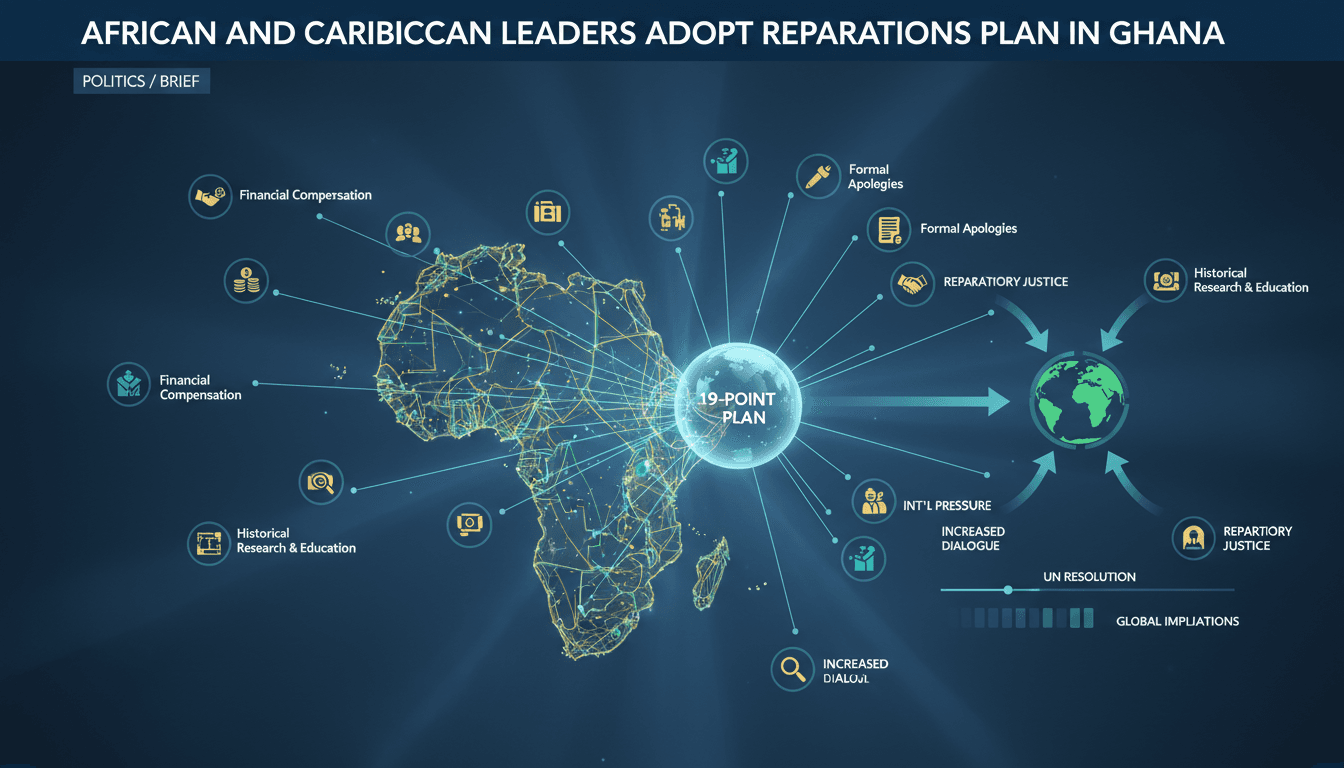 African and Caribbean leaders adopt reparations plan in Ghana