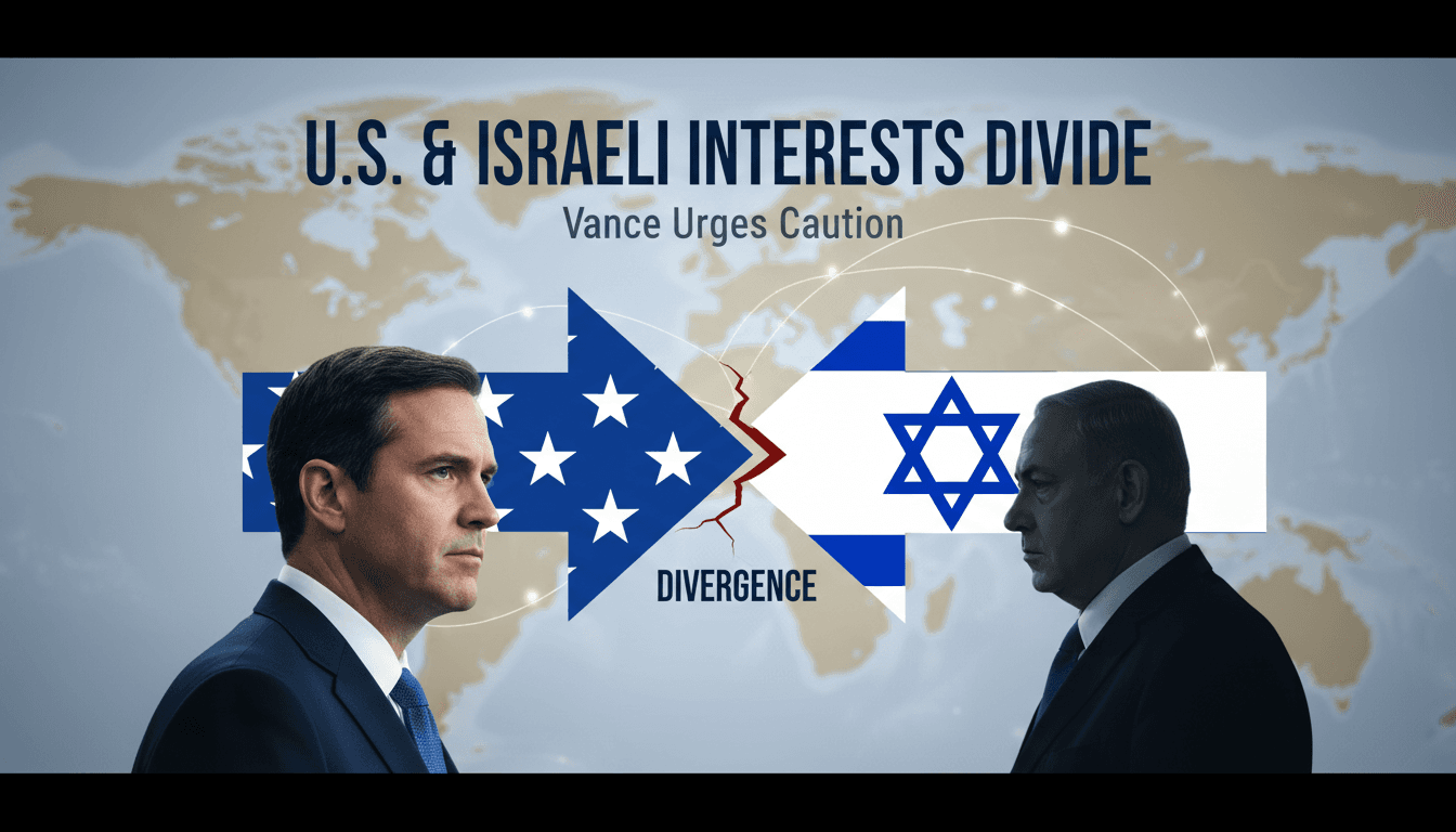 Vice President Vance Highlights Divergence of U.S. and Israeli Interests