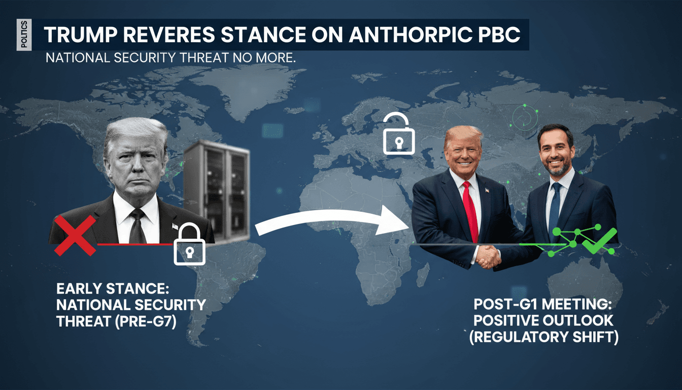 Trump Reverses Stance on Anthropic PBC as National Security Threat