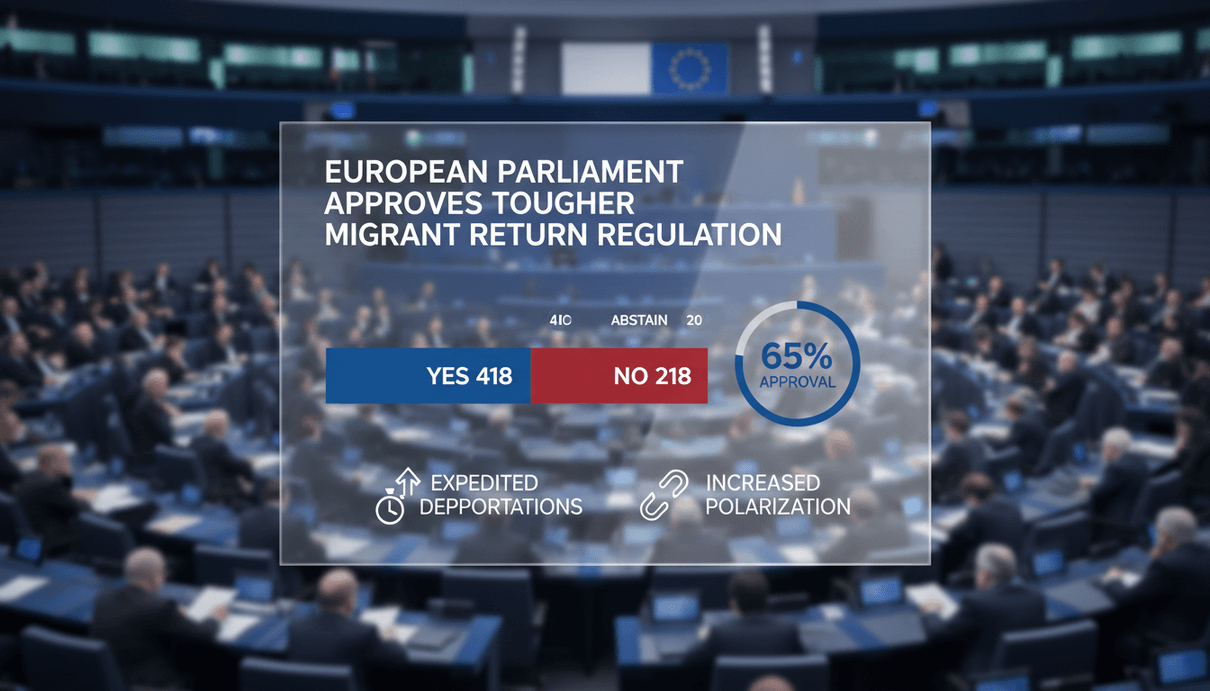 European Parliament Approves Tougher Migrant Return Regulation
