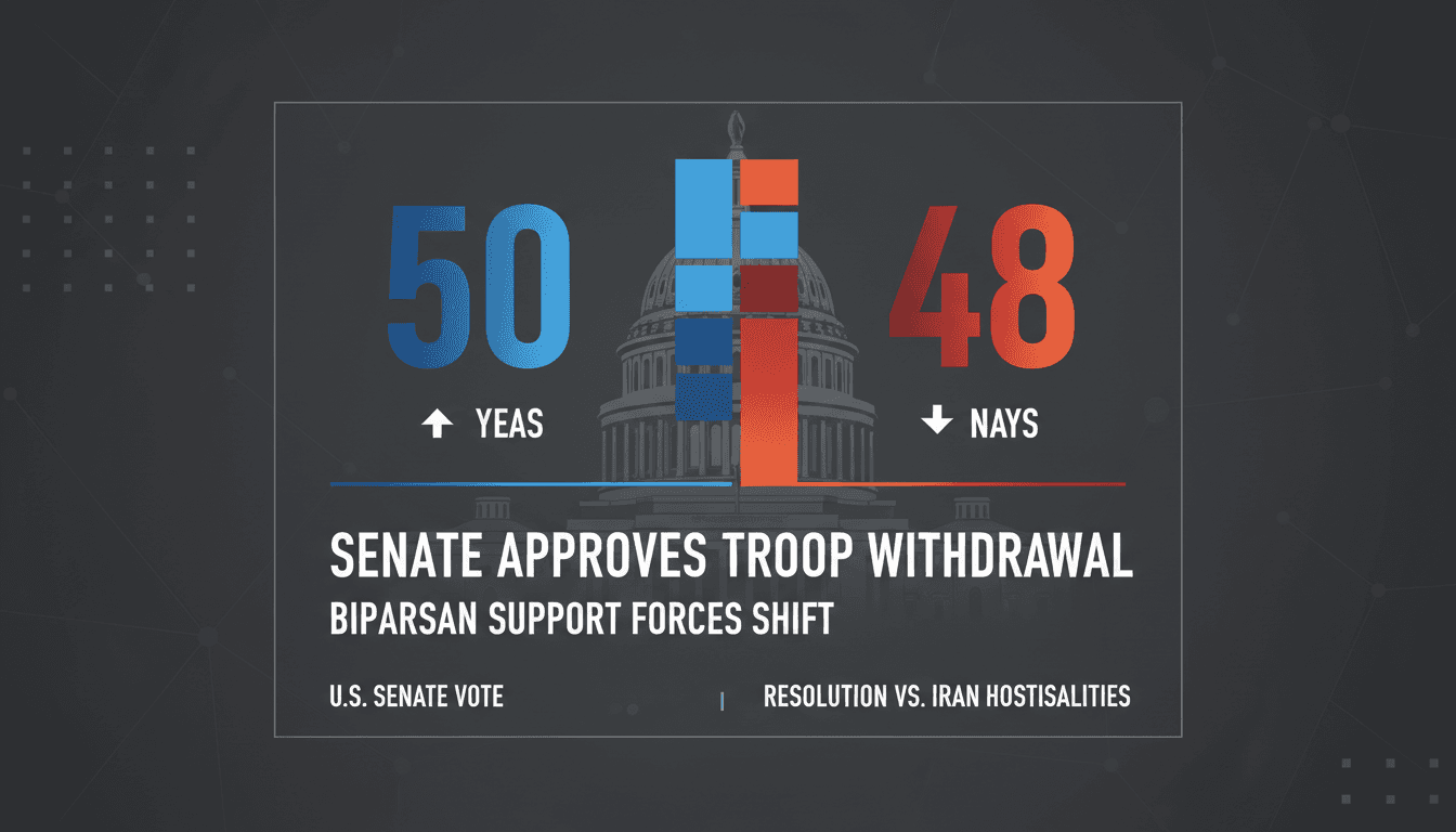 U.S. Senate chamber during the vote on troop withdrawal from Iran