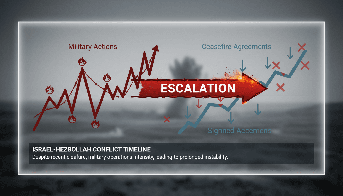 Israeli airstrikes in Lebanon following ceasefire agreement