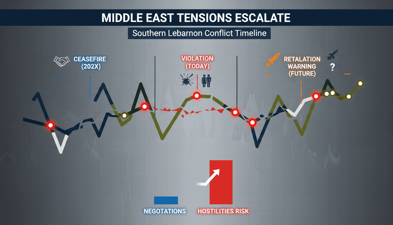 Israeli military action in southern Lebanon and its impact on Hezbollah relations.