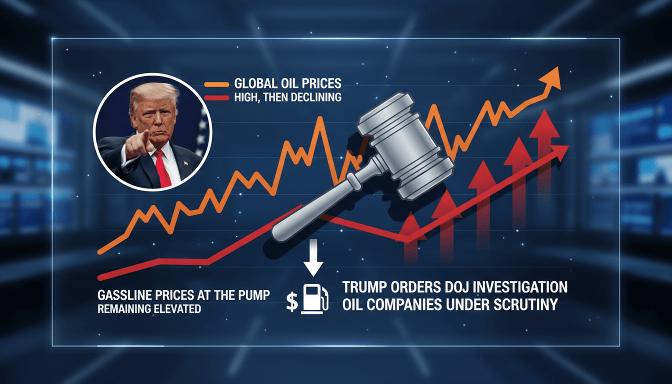 President Trump announcing DOJ investigation into oil companies