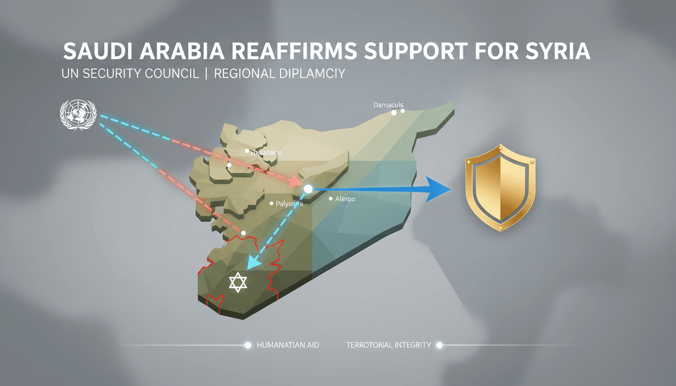 Saudi Arabia's Permanent Representative addressing the UN Security Council on Syria's sovereignty.