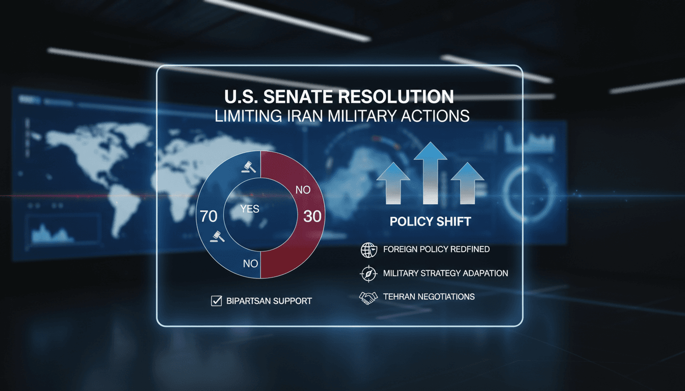U.S. Senate chamber during a vote on military actions against Iran