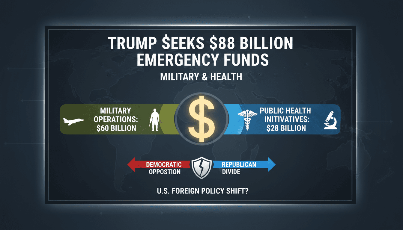 President Trump discussing military funding and public health initiatives.