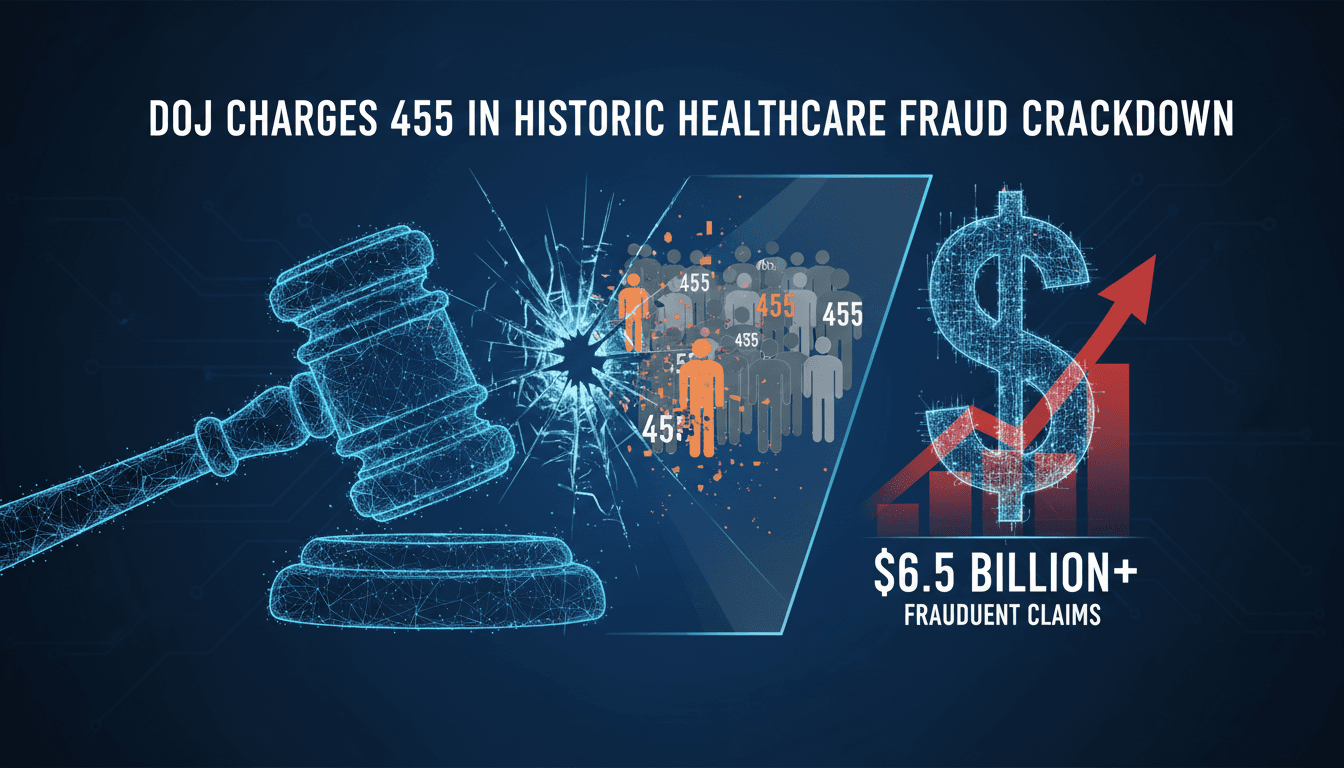 DOJ charges 455 individuals in historic healthcare fraud crackdown