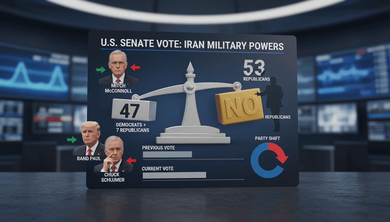 U.S. Senate chamber during a vote on military powers regarding Iran