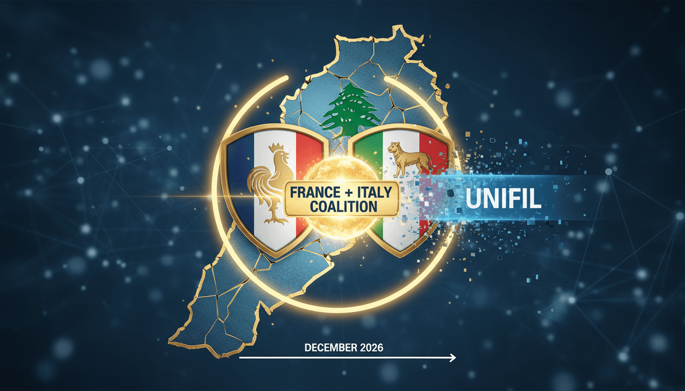 French and Italian leaders discussing coalition plans for Lebanon