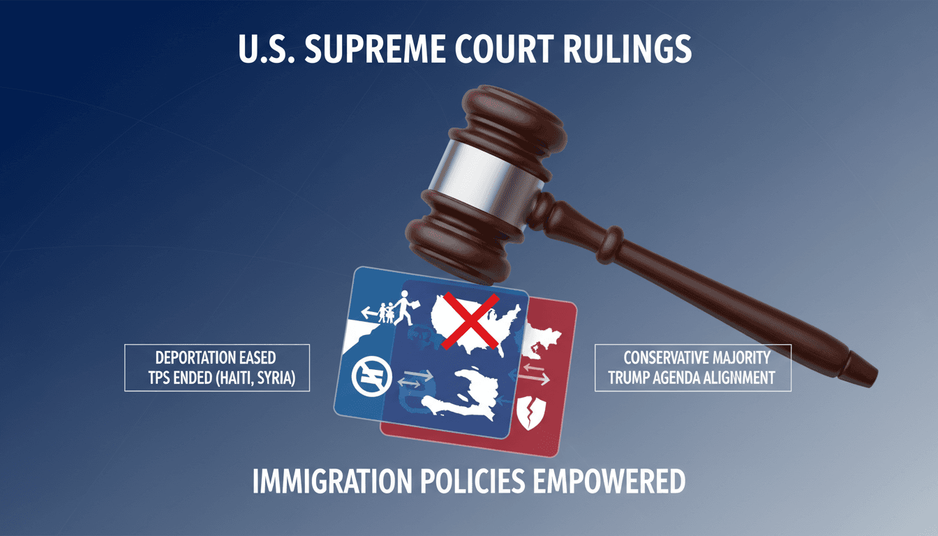 Supreme Court building with a focus on immigration policy changes