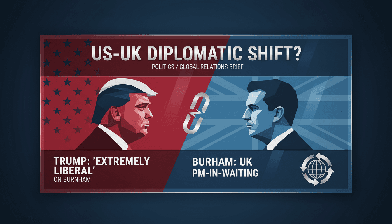 President Trump commenting on Andy Burnham's potential leadership in the UK.