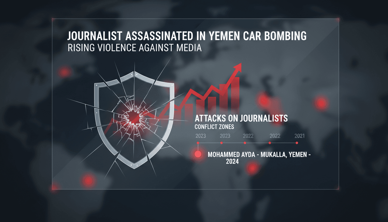 Journalist Mohammed Ayda Assassinated in Yemen Car Bombing