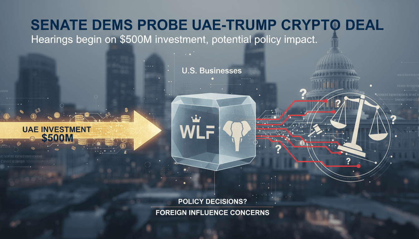 Senate Democrats initiate hearings on UAE investment in Trump's crypto venture