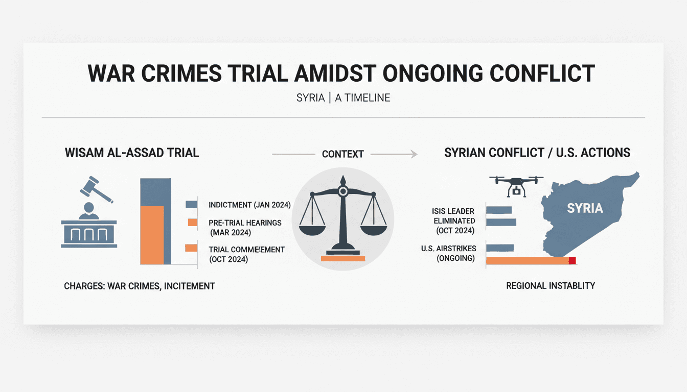 Wisam Al-Assad's trial for war crimes begins amid ongoing U.S. military actions in Syria