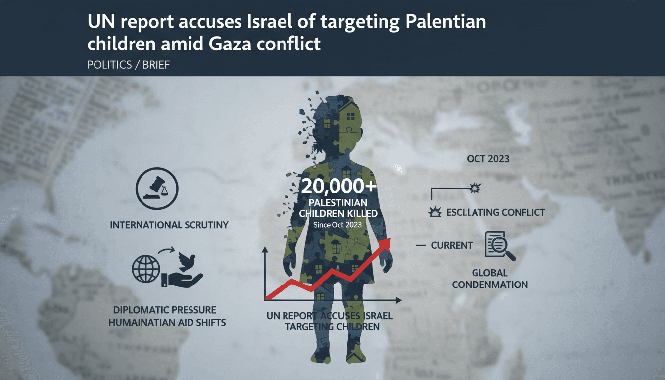 UN report accuses Israel of targeting Palestinian children amid Gaza conflict