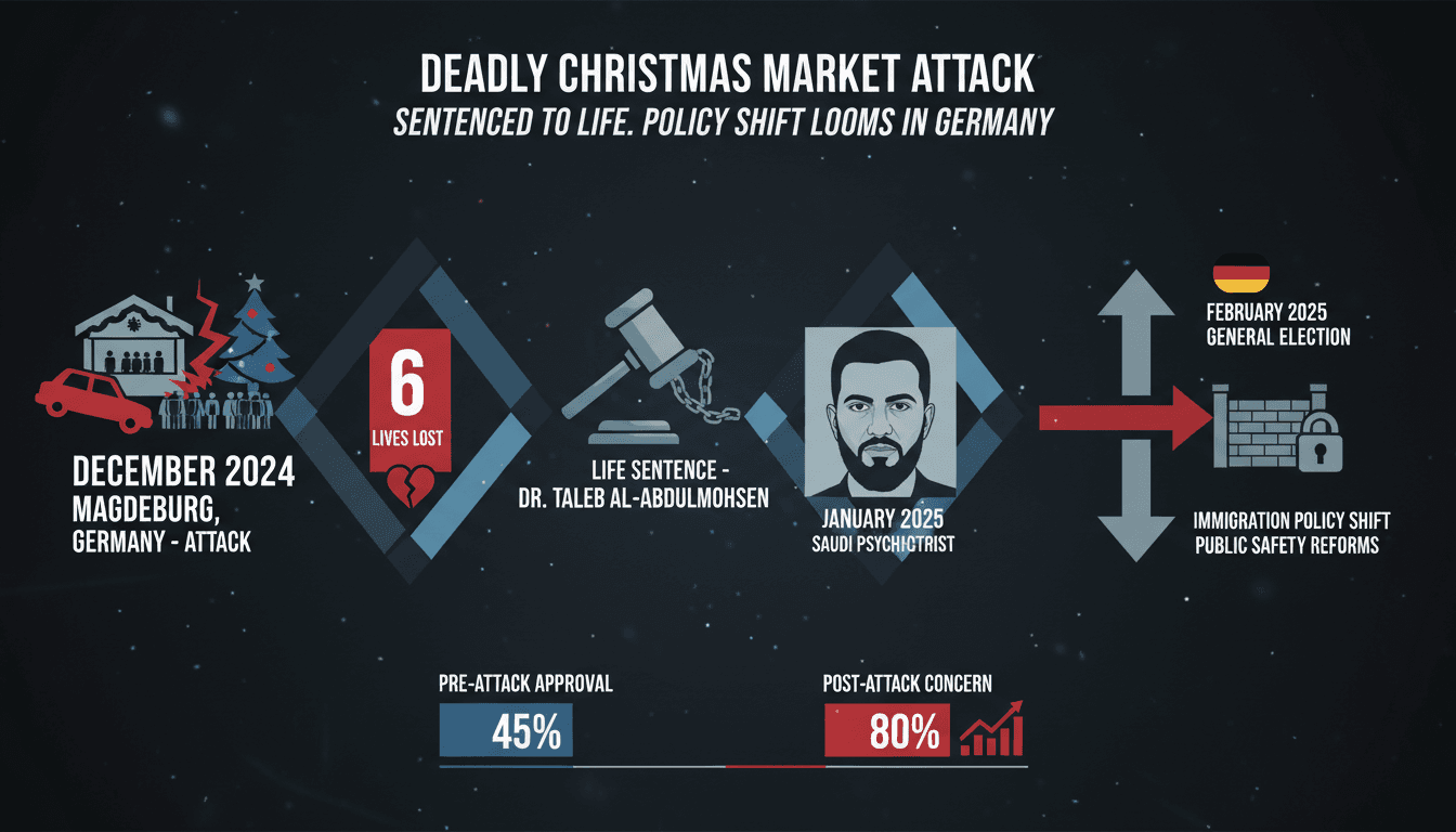 Scene from the Christmas market in Magdeburg, Germany, where the attack occurred.