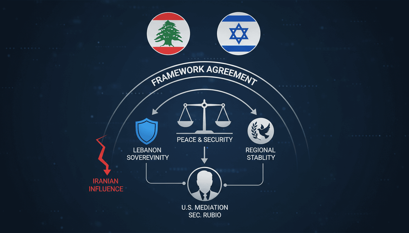 Lebanon and Israel leaders signing a peace agreement in Washington
