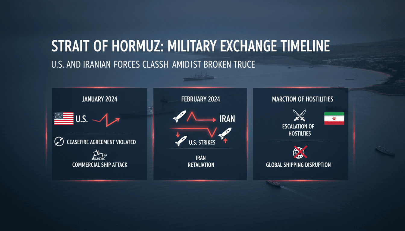 U.S. and Iran military tensions in the Strait of Hormuz