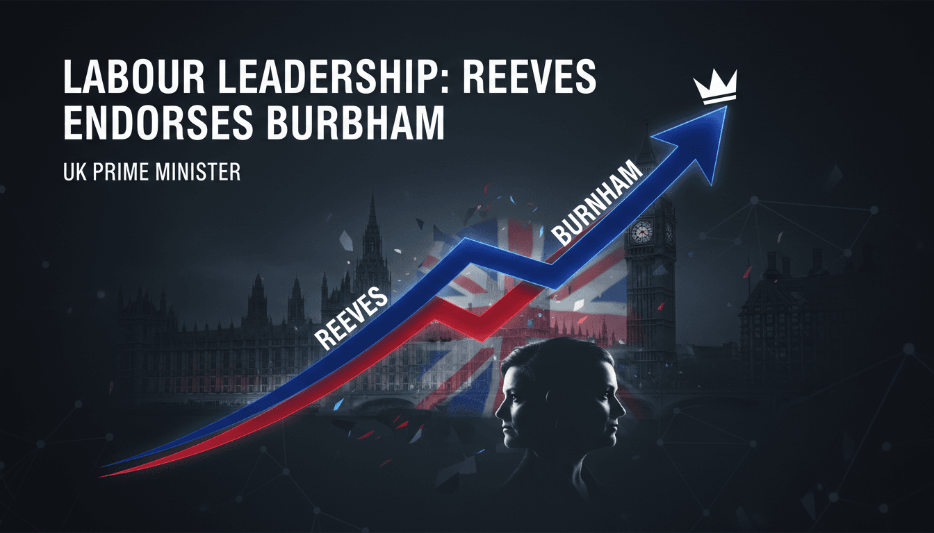 Rachel Reeves endorses Andy Burnham for UK Prime Minister amid leadership speculation