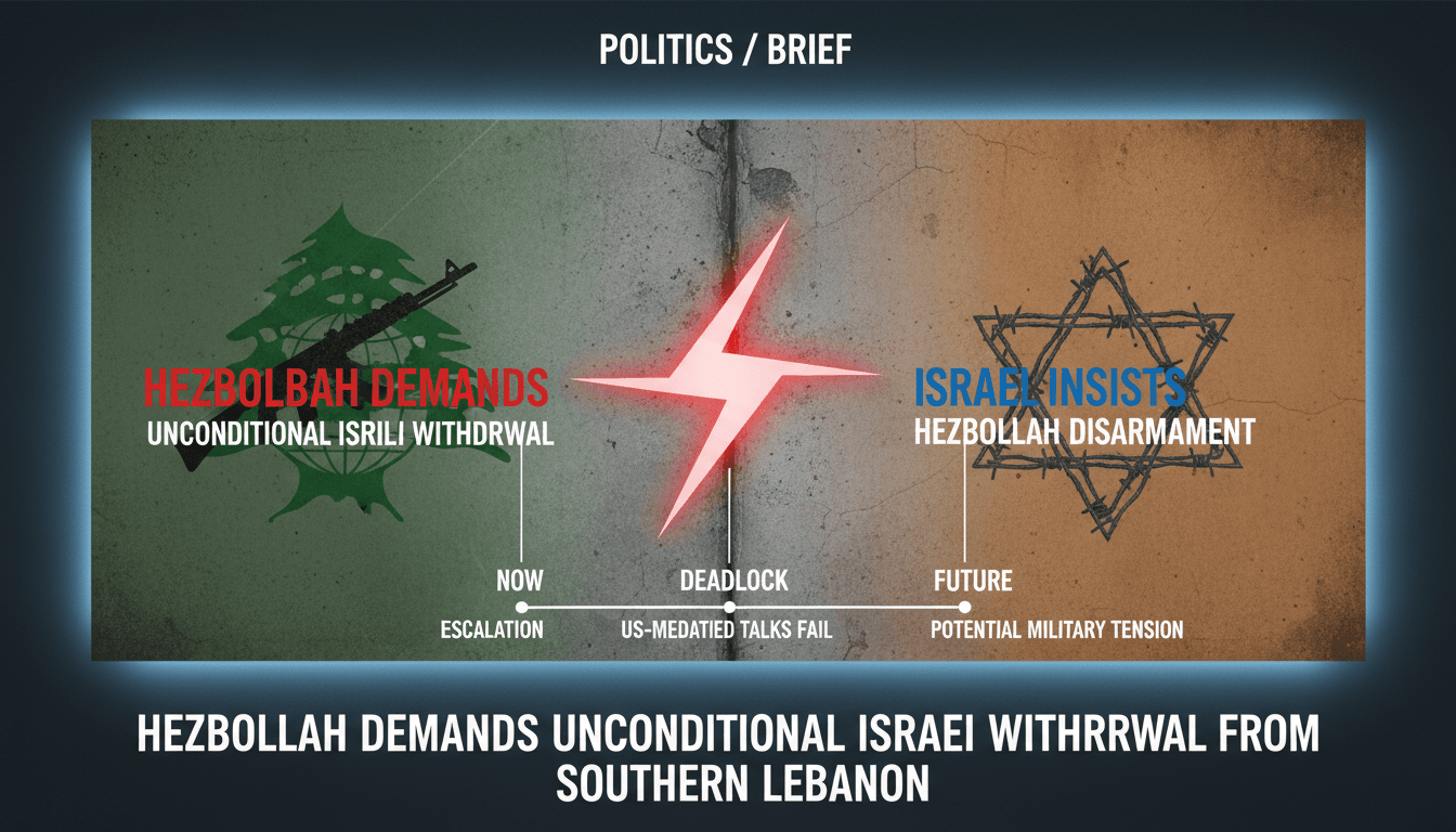Hezbollah Demands Unconditional Israeli Withdrawal from Southern Lebanon