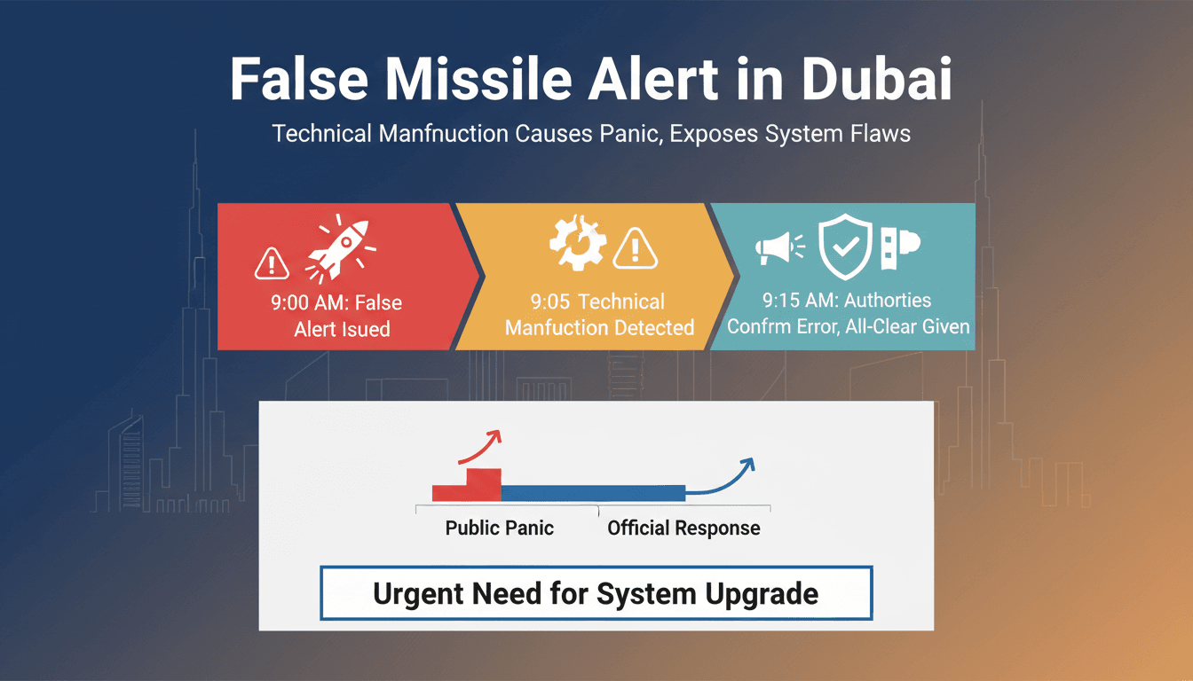 False missile alert in Dubai caused by technical malfunction in early warning system