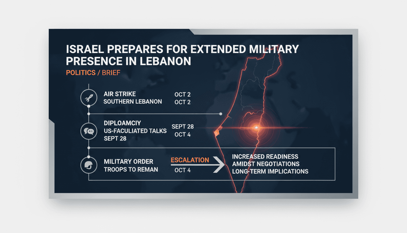 Israel prepares for extended military presence in Lebanon