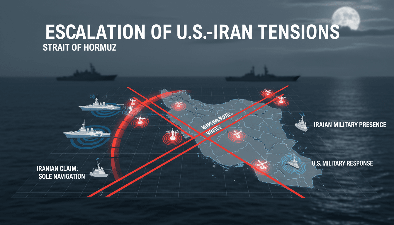 Escalation of U.S.-Iran tensions in the Strait of Hormuz