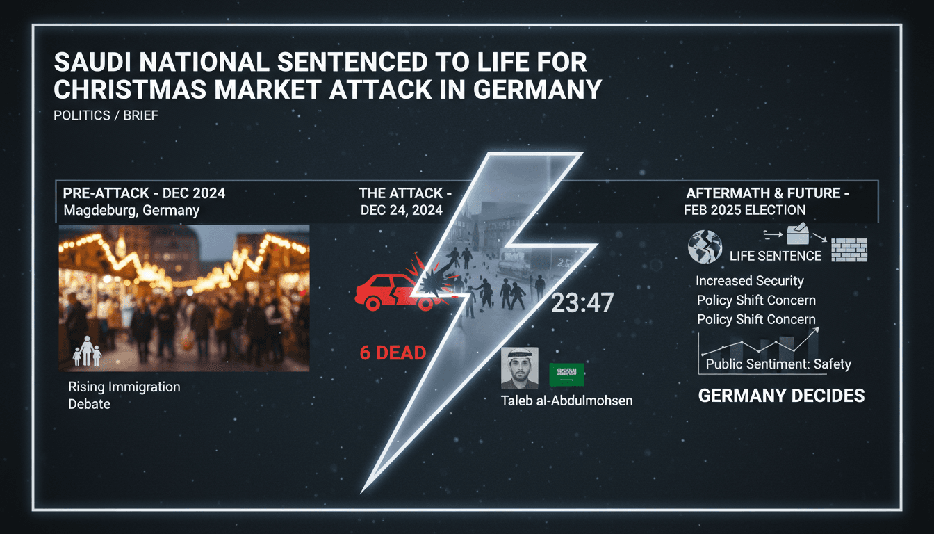 Saudi National Sentenced to Life for Christmas Market Attack in Germany