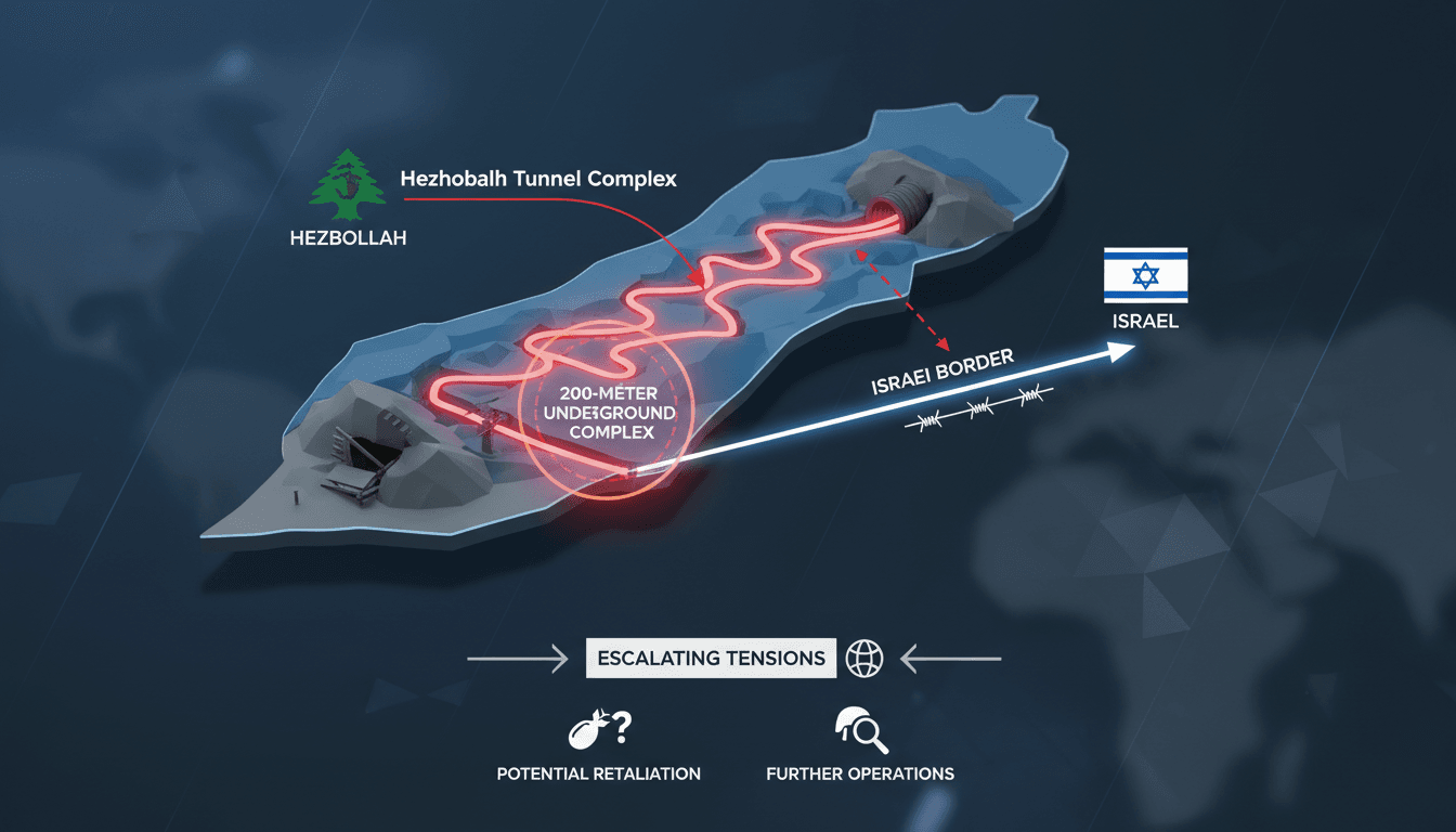 IDF operation against Hezbollah tunnel complex in southern Lebanon
