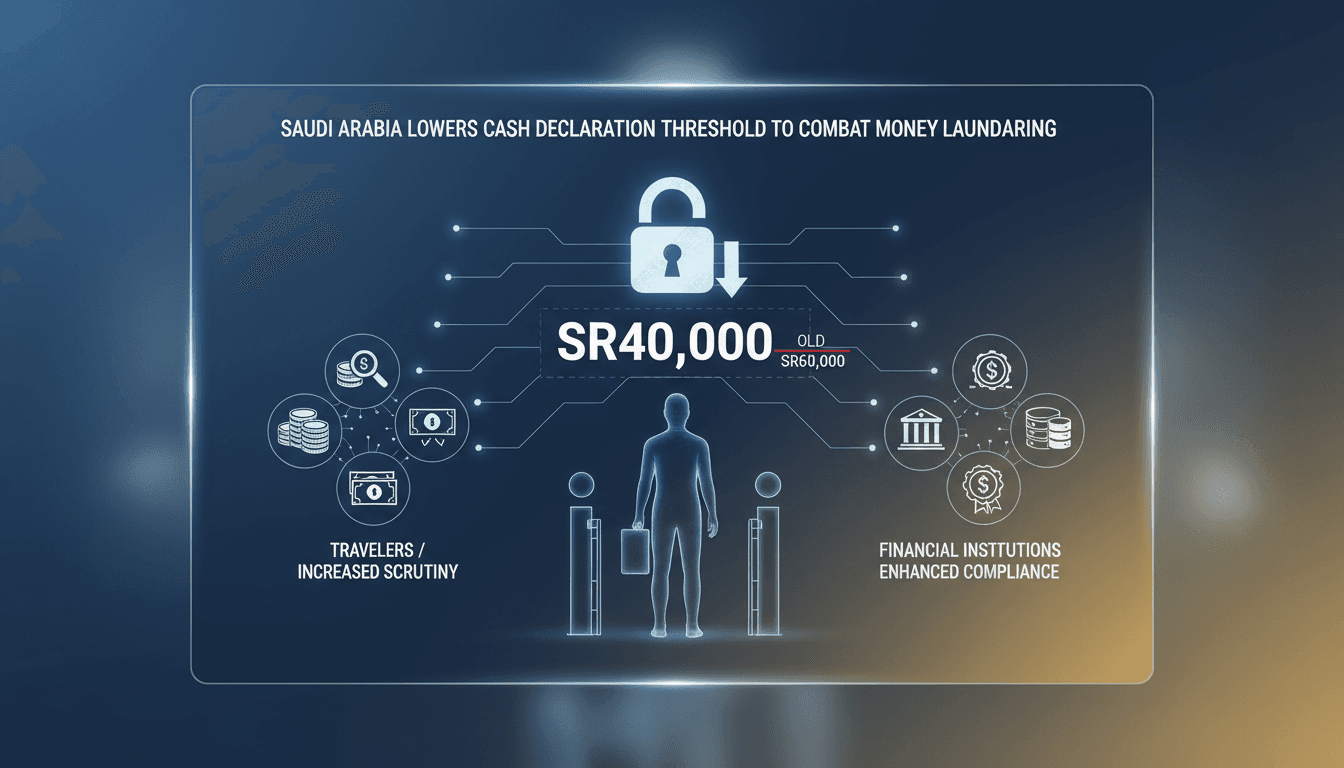 Saudi Arabia Lowers Cash Declaration Threshold to SR40,000 to Combat Money Laundering