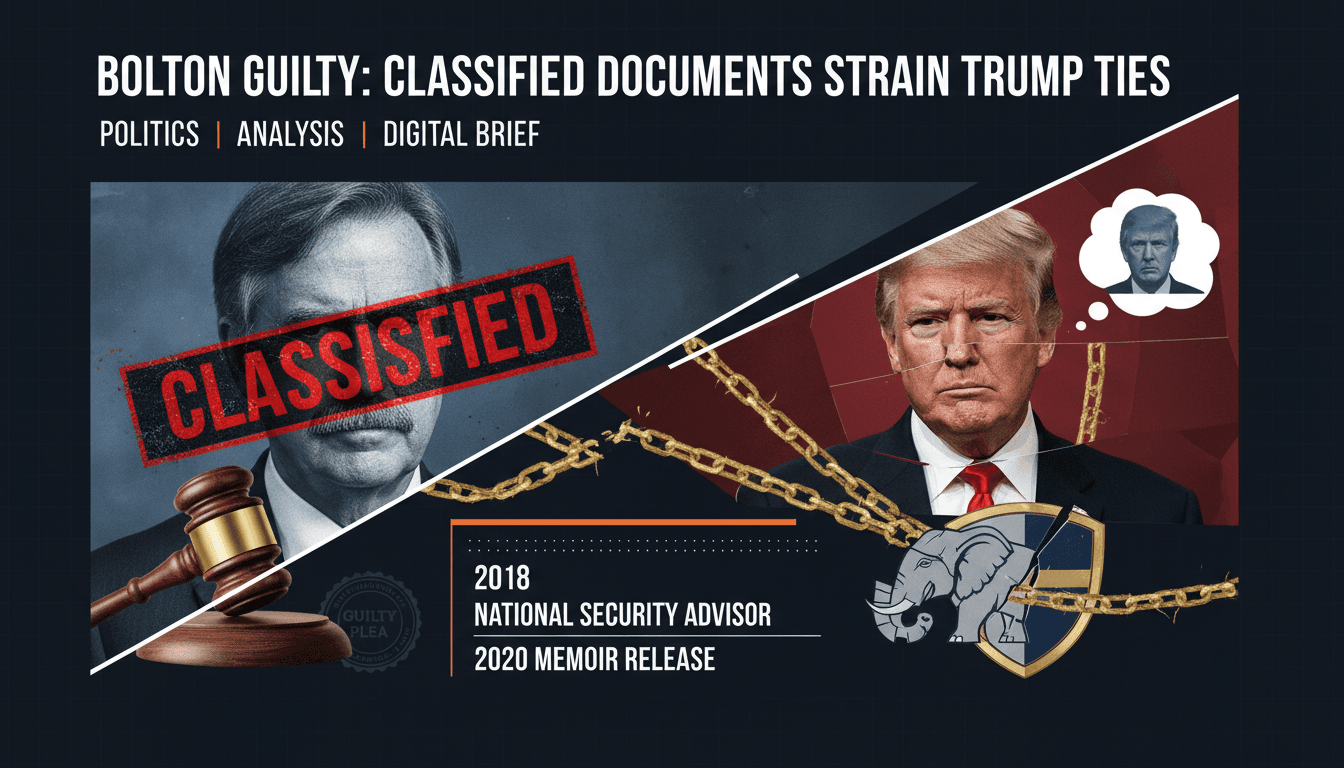 John Bolton pleads guilty to mishandling classified documents