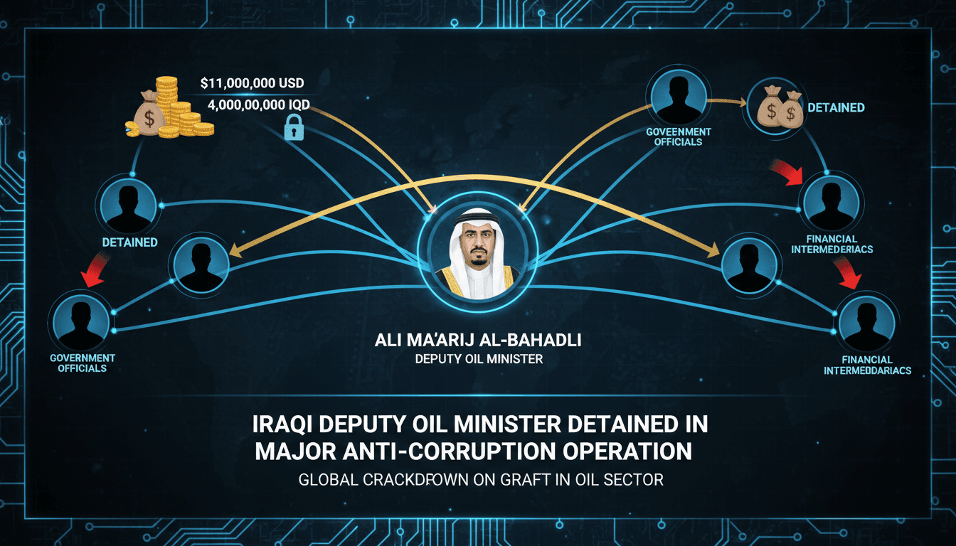 Iraqi Deputy Oil Minister Ali Ma'arij al-Bahadli during a press conference