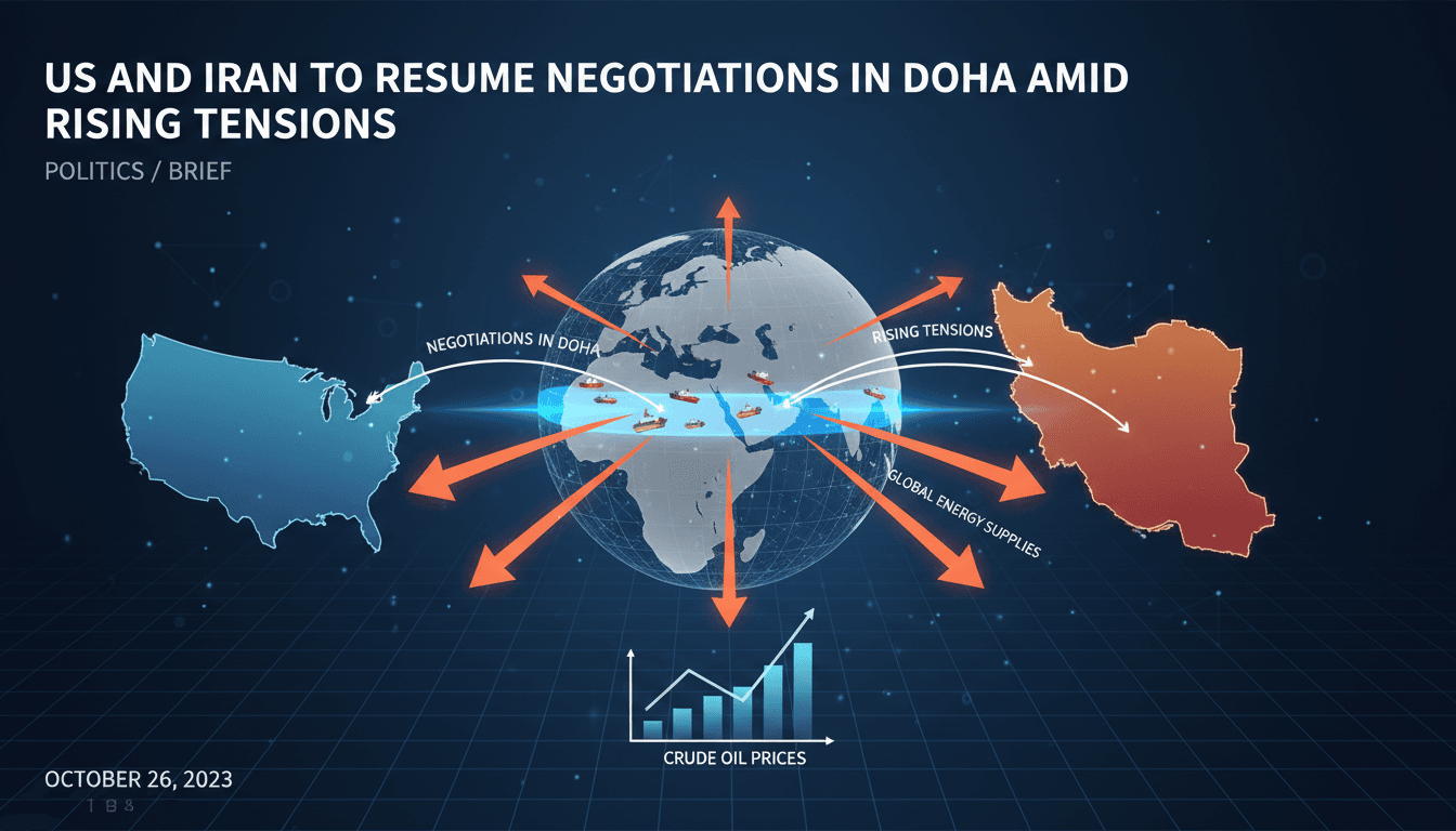 Diplomatic meeting between US and Iran in Doha regarding Strait of Hormuz tensions.
