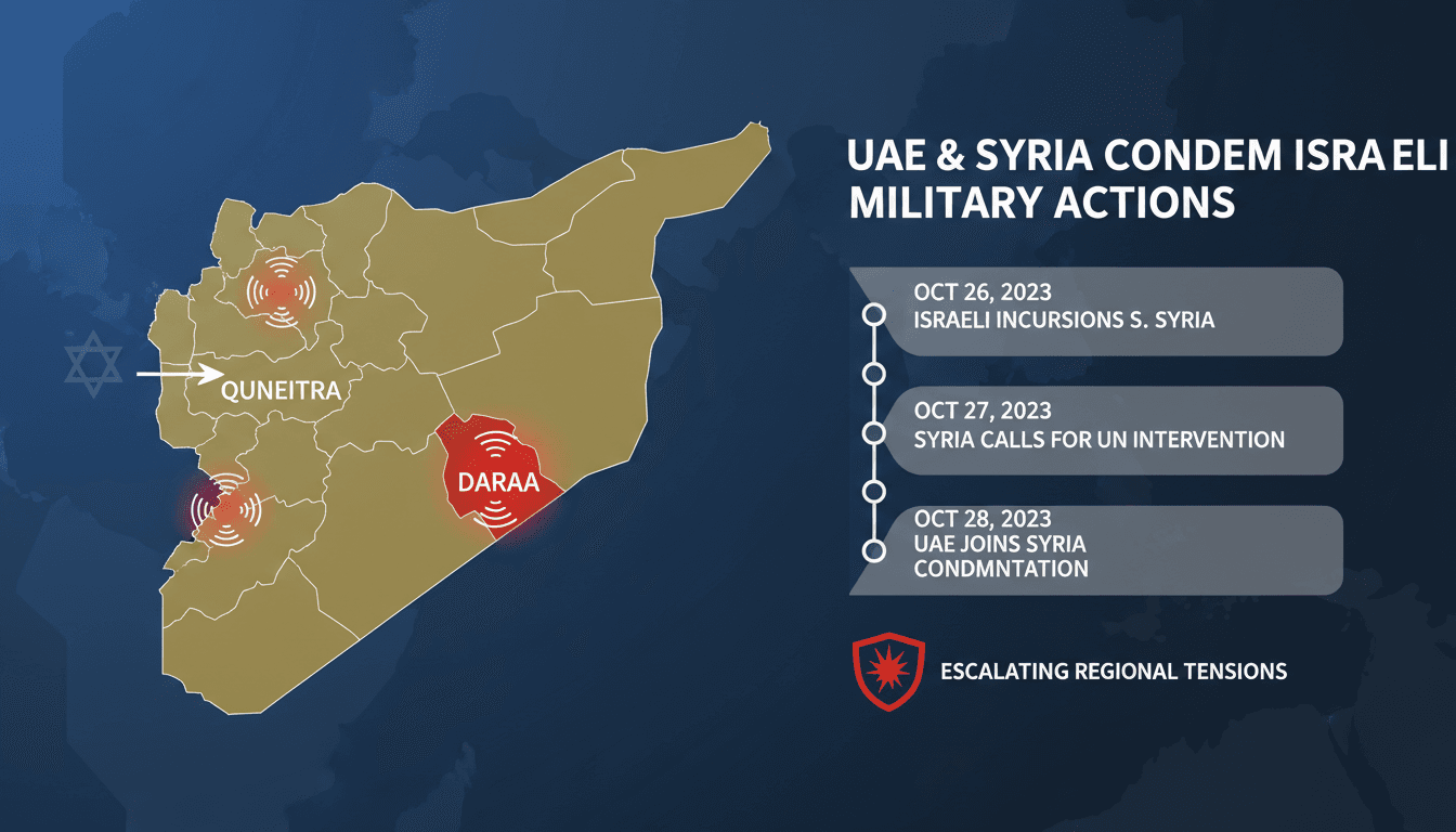 UAE and Syria Condemn Israeli Military Actions in Southern Syria