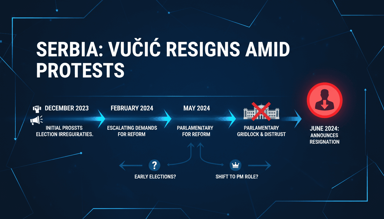 Serbia's President Vučić announces resignation amid ongoing protests