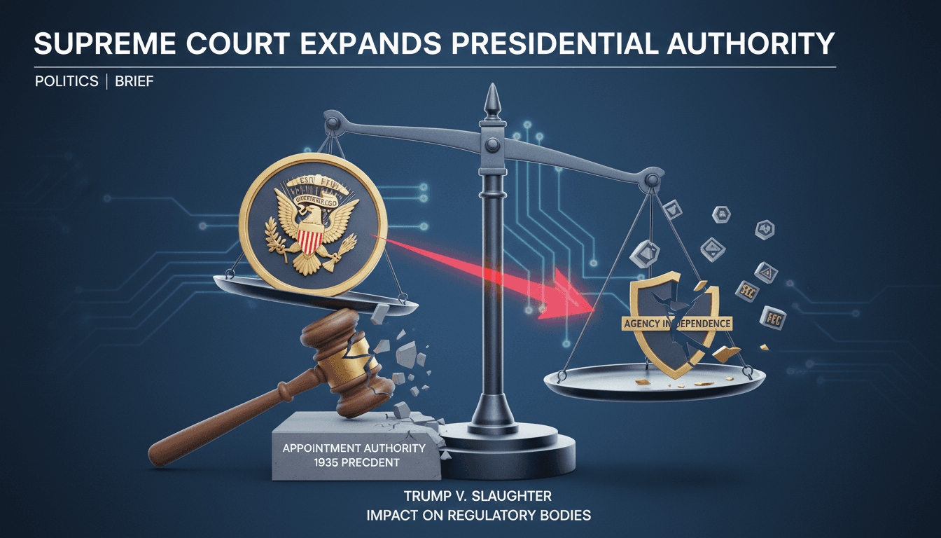 Supreme Court Expands Presidential Authority Over Independent Agencies