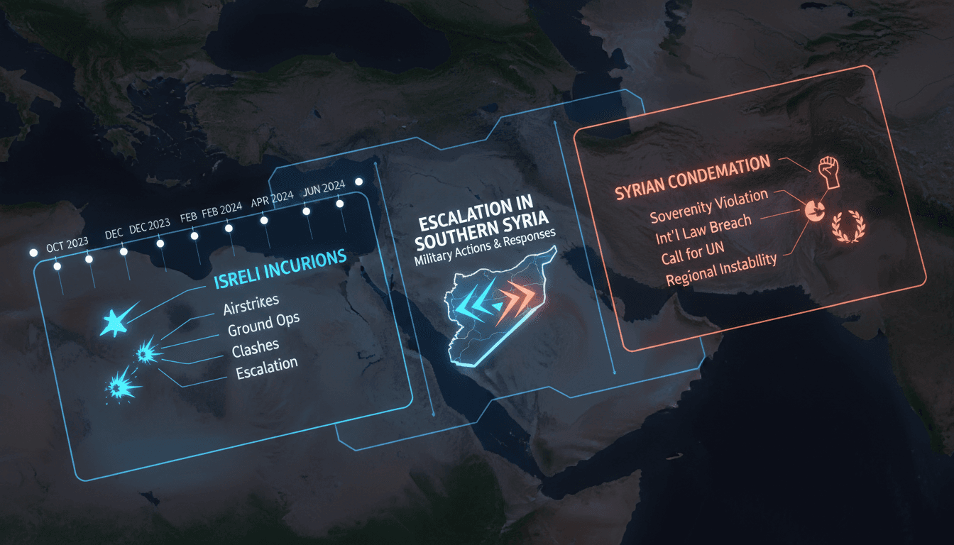 Israeli military incursions escalate in southern Syria amid Syrian condemnation