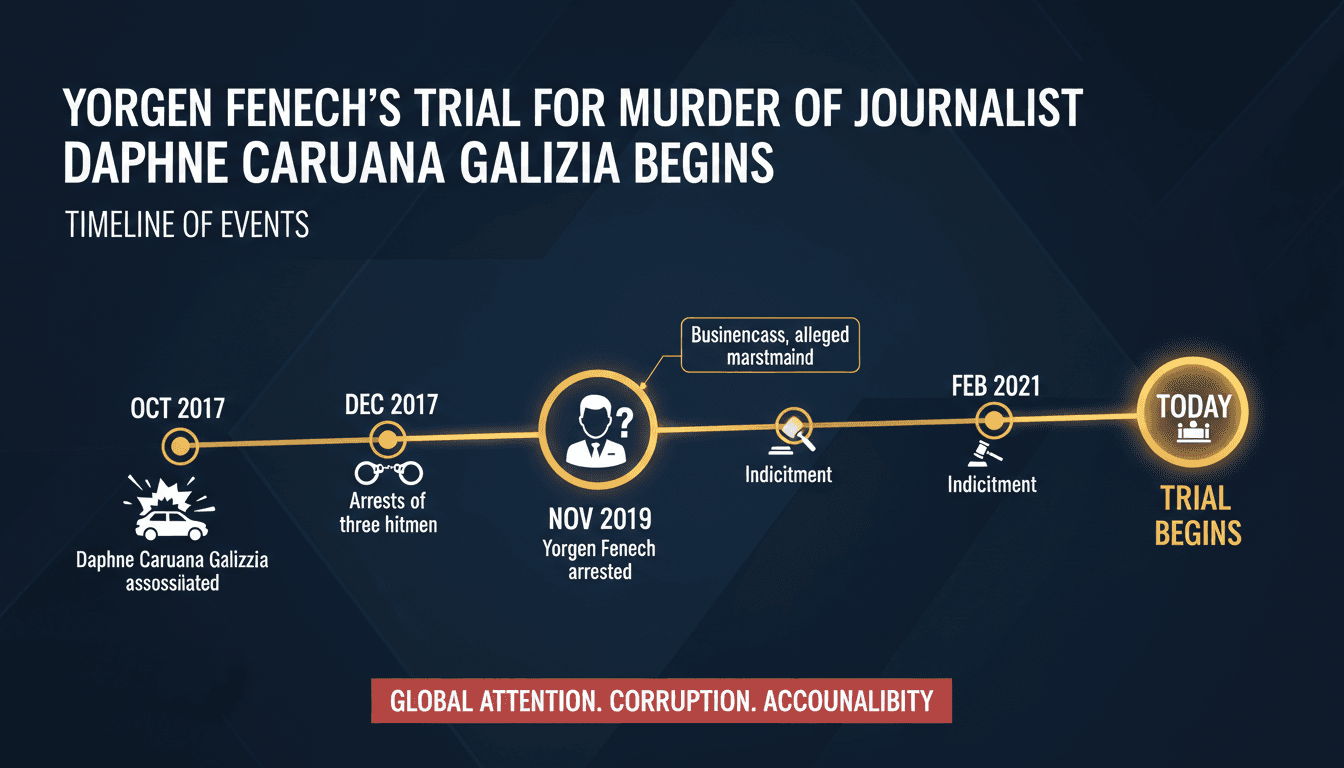 Yorgen Fenech trial for the murder of journalist Daphne Caruana Galizia