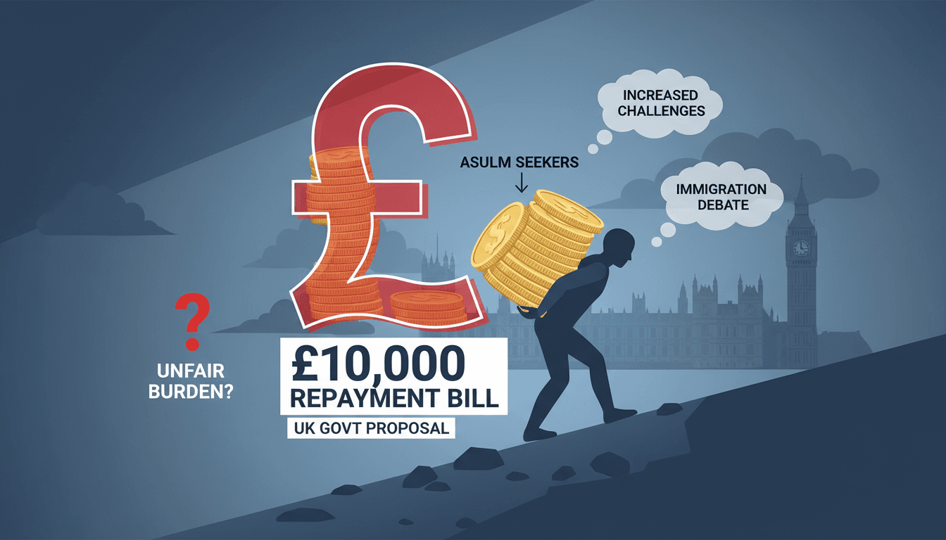 UK government proposes controversial asylum bill requiring £10,000 repayment from asylum seekers