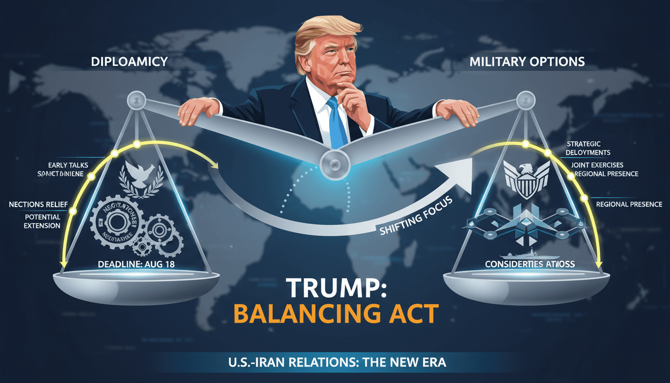 President Trump discussing Iran negotiations with advisors.